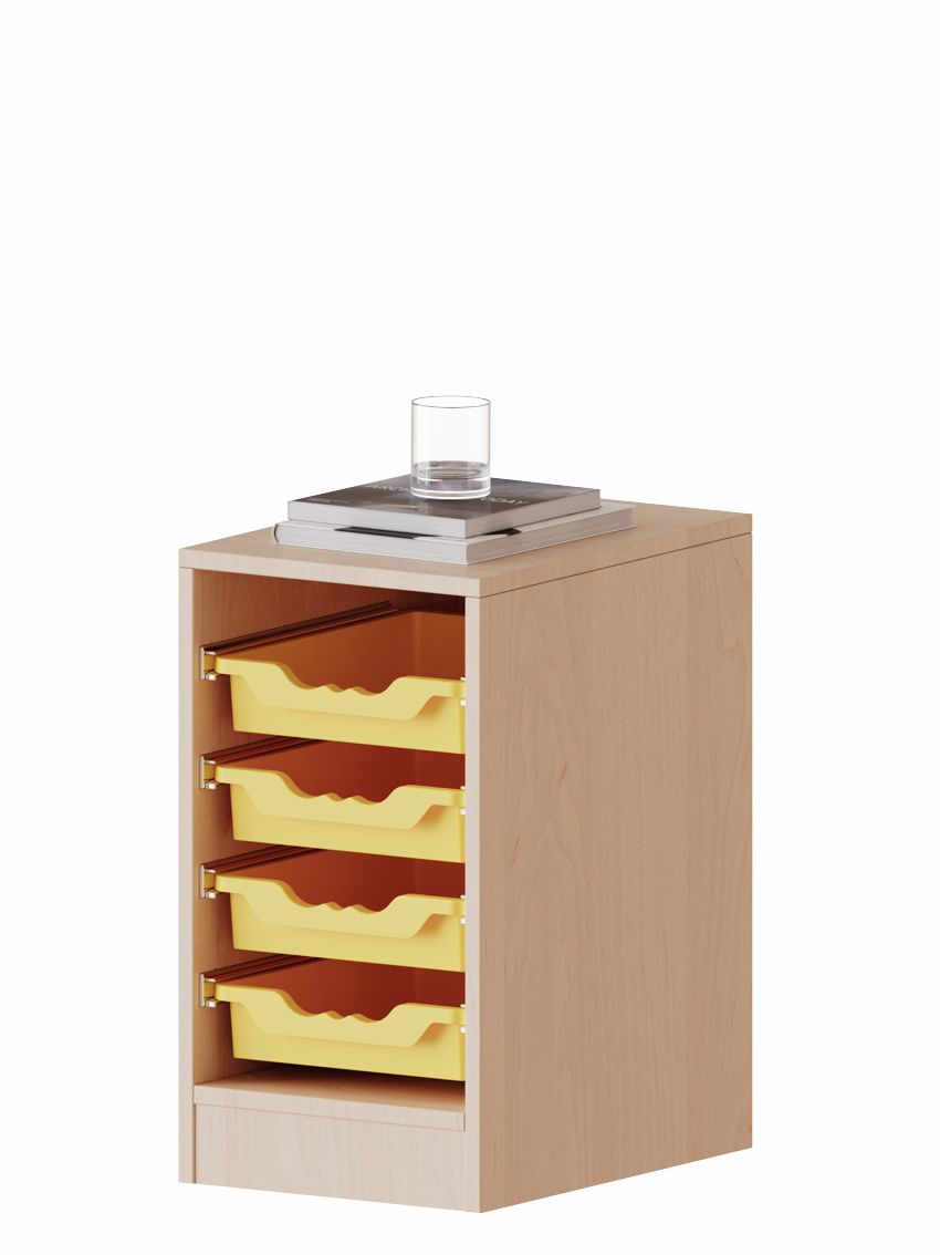 ErgoTray Regal einreihig 1,5 OH, 4 Boxen M